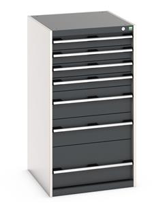 Cabinet consists of 4 x 100mm, 2 x 200mm and 1 x 300mm high drawers 100% extension drawer with internal dimensions of 525mm wide x 625mm deep. The drawers... Bott Cubio Tool Storage Drawer Units 650 mm wide 750 deep